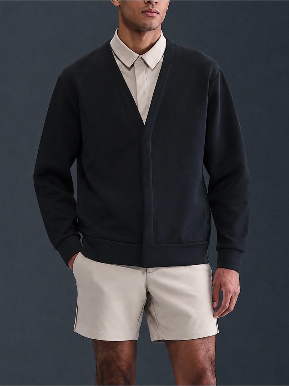 NWT $125 Nike 24.7 ImpossiblySoft Men's Cardigan M-Tall Black